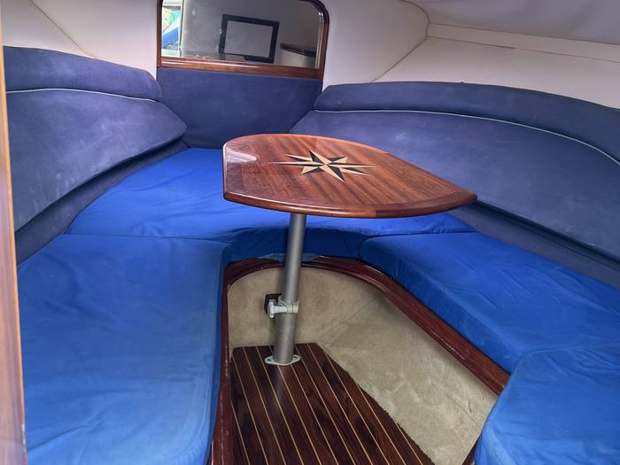 Windy Mirage 25 cabin salon with dinette table